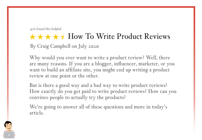 Writing Product Reviews